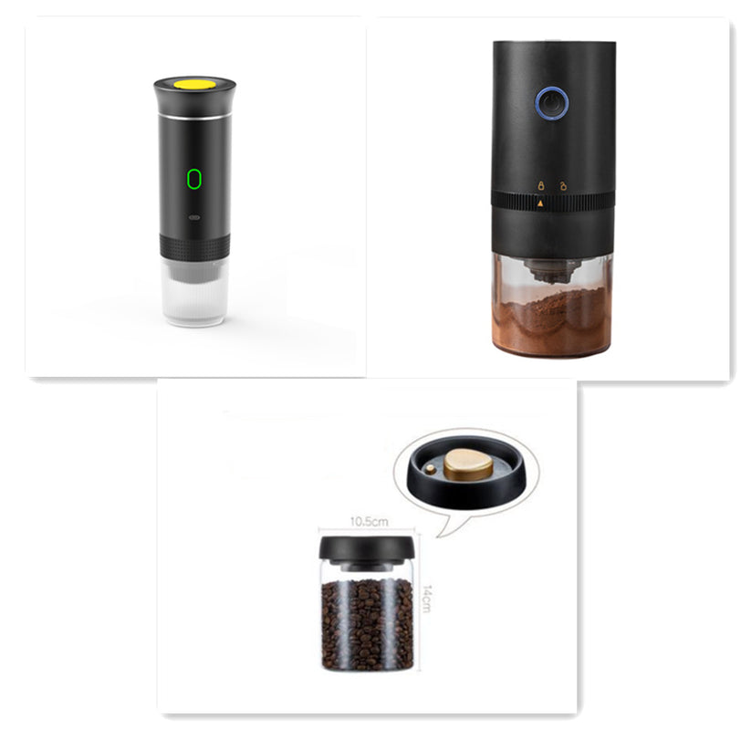 Portable Coffee Making Machine/ Electric Grinder Coffee Travel Handy 3 In1 Espresso Portable Coffee Espresso Maker Machine Cafe Portable Capsule Coffee Machine Kitchen Gadgets
