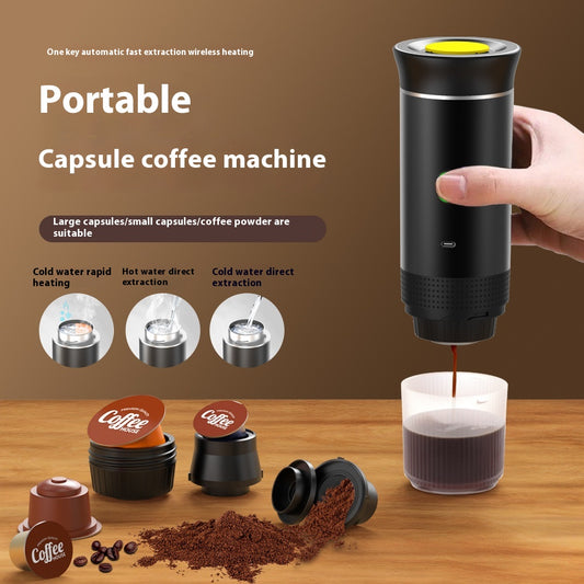 Portable Coffee Making Machine/ Electric Grinder Coffee Travel Handy 3 In1 Espresso Portable Coffee Espresso Maker Machine Cafe Portable Capsule Coffee Machine Kitchen Gadgets